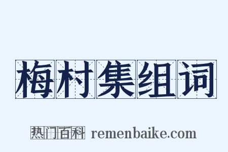 梅村集组词是什么意思的图片